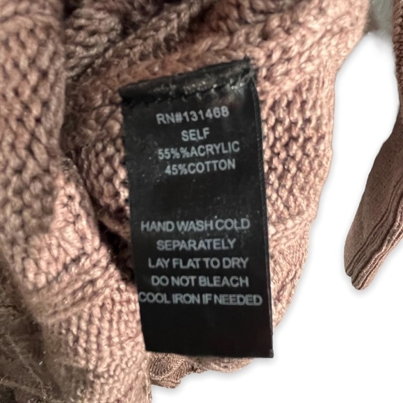 Fate Ready Willing And Cable Knit Sweater Dress, Fawn Brown, Size Medium, NWOT - Picture 8 of 13